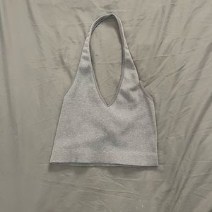 grey halter top